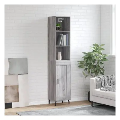 vidaXL Skříň highboard šedá sonoma 34,5 x 34 x 180 cm kompozitní dřevo