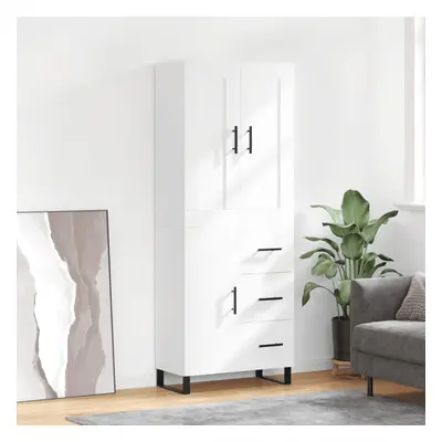 vidaXL Skříň highboard bílá 69,5 x 34 x 180 cm kompozitní dřevo