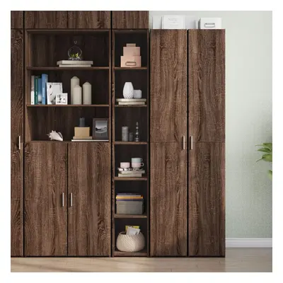 vidaXL Skříň highboard hnědý dub 30 x 41 x 185 cm kompozitní dřevo