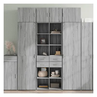 vidaXL Skříň highboard šedá sonoma 70 x 42,5 x 185 cm kompozitní dřevo