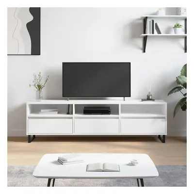 vidaXL TV skříňka bílá 150 x 30 x 44,5 cm kompozitní dřevo