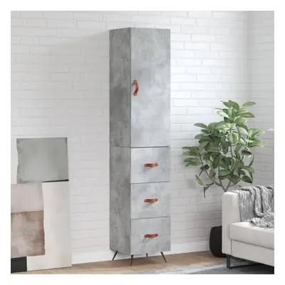 vidaXL Skříň highboard betonově šedá 34,5x34x180 cm kompozitní dřevo