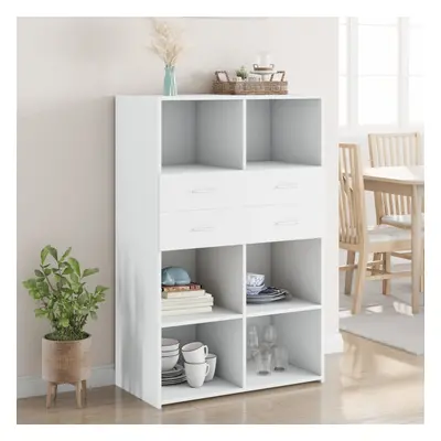 vidaXL Skříň highboard bílá 80 x 42,5 x 124 cm kompozitní dřevo