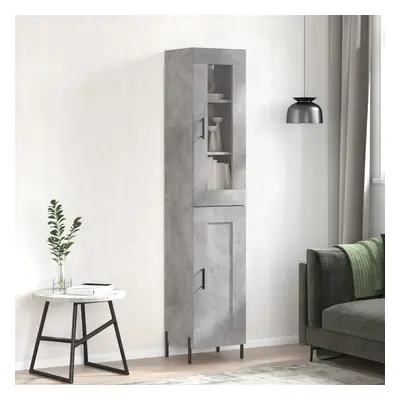 vidaXL Skříň highboard betonově šedá 34,5x34x180 cm kompozitní dřevo