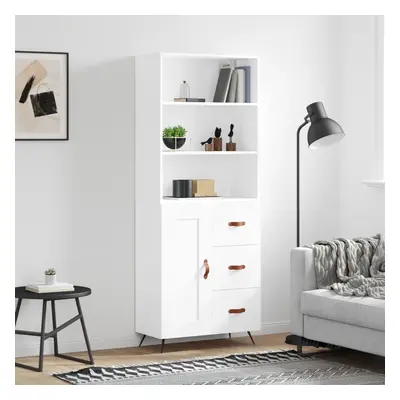 vidaXL Skříň highboard bílá 69,5 x 34 x 180 cm kompozitní dřevo