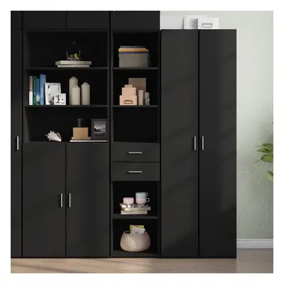 vidaXL Skříň highboard černá 40 x 42,5 x 185 cm kompozitní dřevo