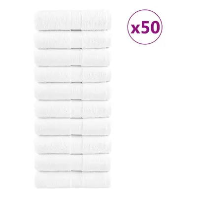 vidaXL Premium ručníky SOLUND 50 ks bílé 30 x 50 cm 600 g/m²