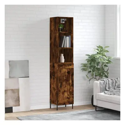 vidaXL Skříň highboard kouřový dub 34,5 x 34 x 180 cm kompozitní dřevo