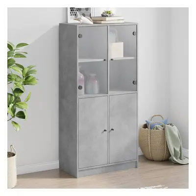 vidaXL Highboard s dvířky betonově šedý 68x37x142 cm kompozitní dřevo