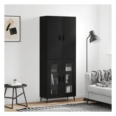 vidaXL Skříň highboard černá 69,5 x 34 x 180 cm kompozitní dřevo