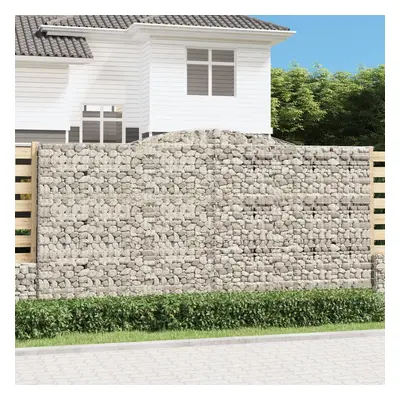 vidaXL Klenutý gabionový koš 400 x 30 x 200/220 cm pozinkované železo