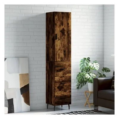 vidaXL Skříň highboard kouřový dub 34,5 x 34 x 180 cm kompozitní dřevo