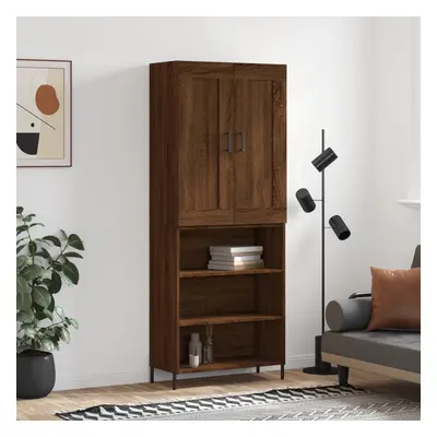 vidaXL Skříň highboard hnědý dub 69,5 x 34 x 180 cm kompozitní dřevo