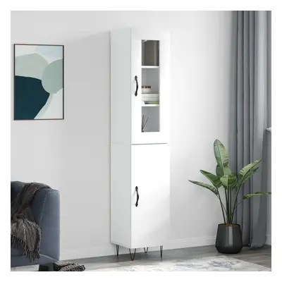 vidaXL Skříň highboard bílá 34,5 x 34 x 180 cm kompozitní dřevo