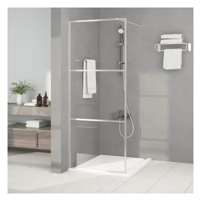 vidaXL Sprchová zástěna walk-in stříbrná 80 x 195 cm čiré ESG sklo