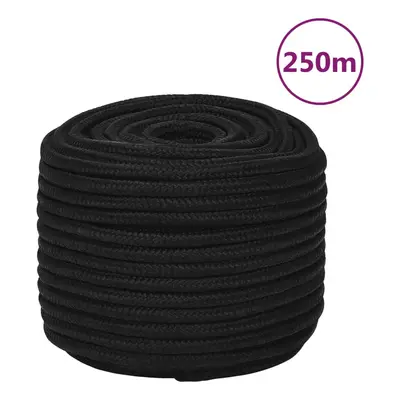 vidaXL Pracovní lano černé 14 mm 250 m polyester