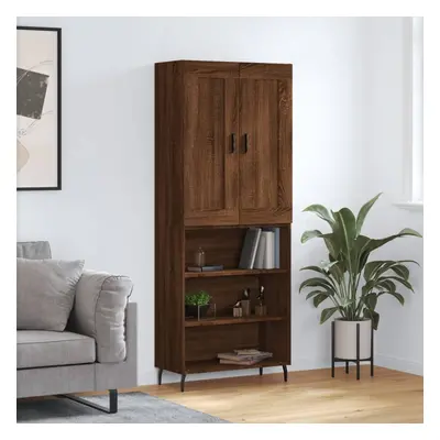 vidaXL Skříň highboard hnědý dub 69,5 x 34 x 180 cm kompozitní dřevo