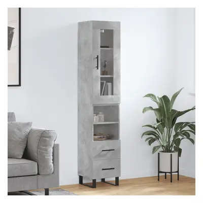 vidaXL Skříň highboard betonově šedá 34,5x34x180 cm kompozitní dřevo