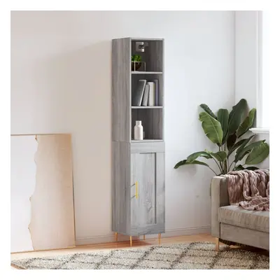 vidaXL Skříň highboard šedá sonoma 34,5 x 34 x 180 cm kompozitní dřevo