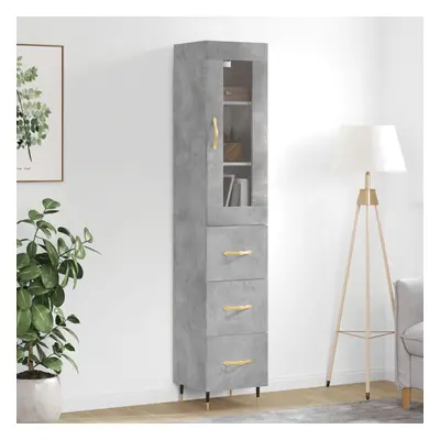 vidaXL Skříň highboard betonově šedá 34,5x34x180 cm kompozitní dřevo