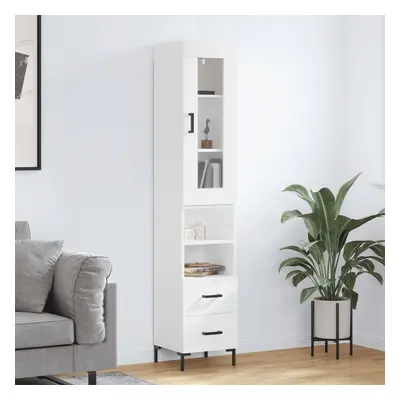 vidaXL Skříň highboard bílá 34,5 x 34 x 180 cm kompozitní dřevo