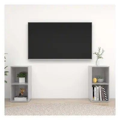 vidaXL TV skříňky 2 ks betonově šedé 72x35x36,5 cm kompozitní dřevo