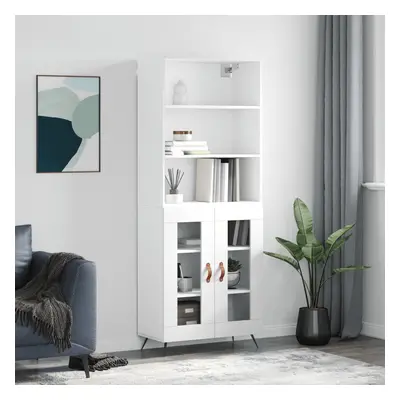 vidaXL Skříň highboard bílá 69,5 x 34 x 180 cm kompozitní dřevo