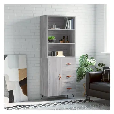 vidaXL Skříň highboard šedá sonoma 69,5 x 34 x 180 cm kompozitní dřevo