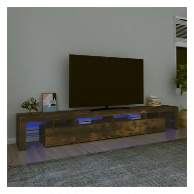 vidaXL TV skříňka s LED osvětlením kouřový dub 260x36,5x40 cm