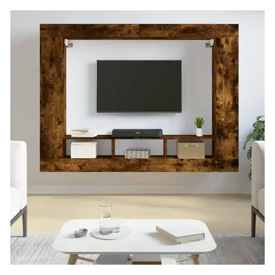 vidaXL TV skříňka kouřový dub 152 x 22 x 113 cm kompozitní dřevo