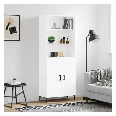 vidaXL Skříň highboard bílá 69,5 x 34 x 180 cm kompozitní dřevo