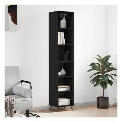 vidaXL Skříň highboard černá 34,5x32,5x180 cm kompozitní dřevo