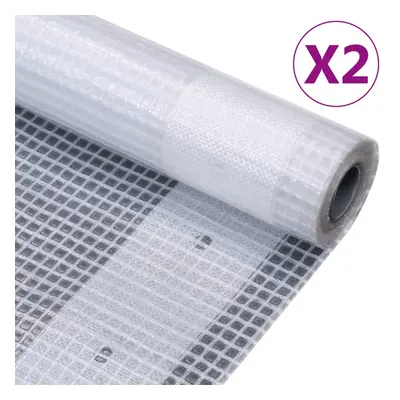 vidaXL Krycí plachty 2 ks 260 g/m² 4 x 15 m bílé