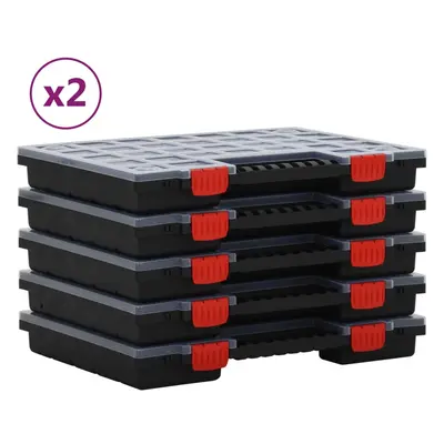 vidaXL Organizéry na součástky 10 ks 40 x 30 x 5 cm polypropylen