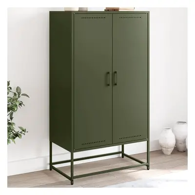 vidaXL Skříň highboard bílá 68,5 x 38,5 x 123,5 cm ocel