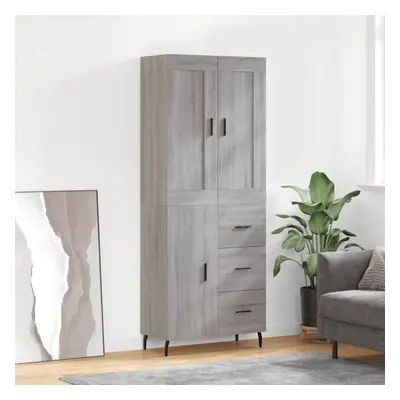 vidaXL Skříň highboard šedá sonoma 69,5 x 34 x 180 cm kompozitní dřevo