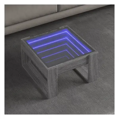 vidaXL Konferenční stolek s Infinity LED šedý sonoma 50 x 53 x 30 cm