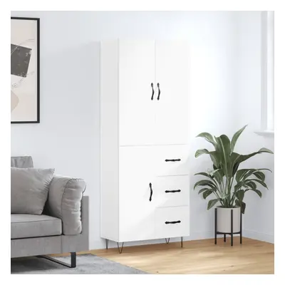 vidaXL Skříň highboard bílá 69,5 x 34 x 180 cm kompozitní dřevo