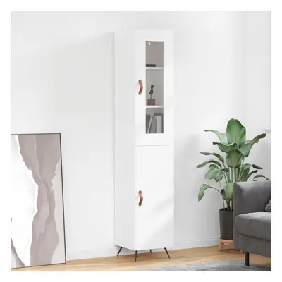 vidaXL Skříň highboard bílá 34,5 x 34 x 180 cm kompozitní dřevo