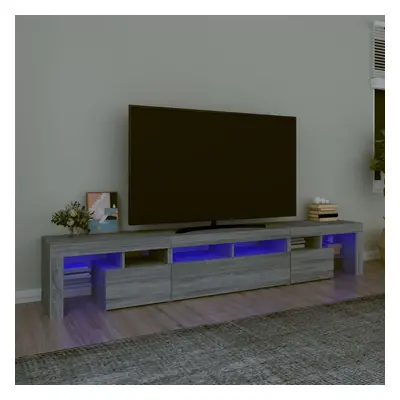 vidaXL TV skříňka s LED osvětlením šedá sonoma 230x36,5x40 cm