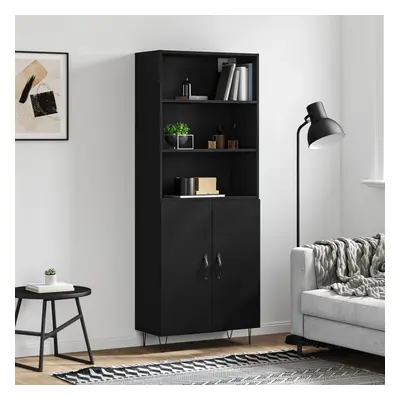 vidaXL Skříň highboard černá 69,5 x 34 x 180 cm kompozitní dřevo