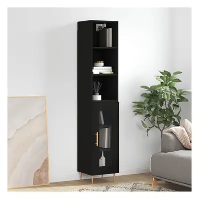 vidaXL Skříň highboard černá 34,5 x 34 x 180 cm kompozitní dřevo