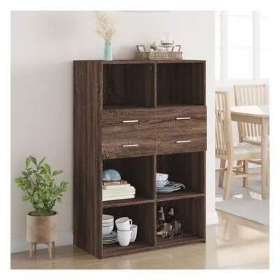 vidaXL Skříň highboard hnědý dub 80 x 42,5 x 124 cm kompozitní dřevo