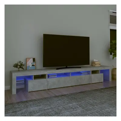 vidaXL TV skříňka s LED osvětlením betonově šedá 260x36,5x40 cm