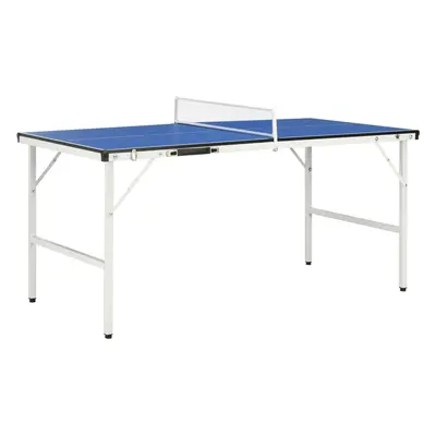 vidaXL Stůl na stolní tenis se síťkou 152 x 76 x 66 cm modrý