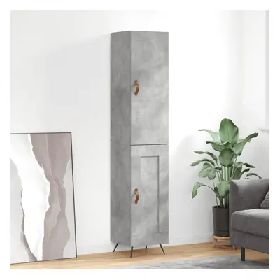 vidaXL Skříň highboard betonově šedá 34,5x34x180 cm kompozitní dřevo