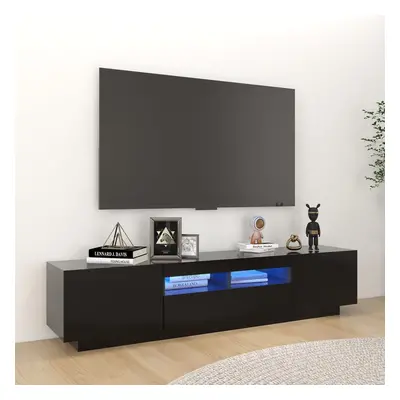 vidaXL TV skříňka s LED osvětlením černá 180 x 35 x 40 cm