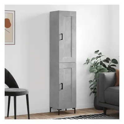 vidaXL Skříň highboard betonově šedá 34,5x34x180 cm kompozitní dřevo