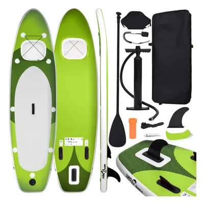 vidaXL Nafukovací SUP paddleboard a příslušenství zelený 330x76x10 cm