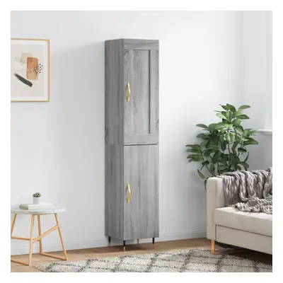 vidaXL Skříň highboard šedá sonoma 34,5 x 34 x 180 cm kompozitní dřevo